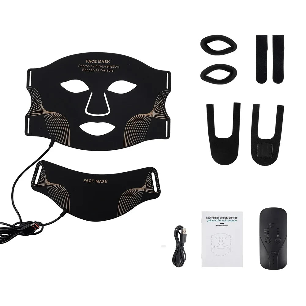 Silicone LED Mask with Neck